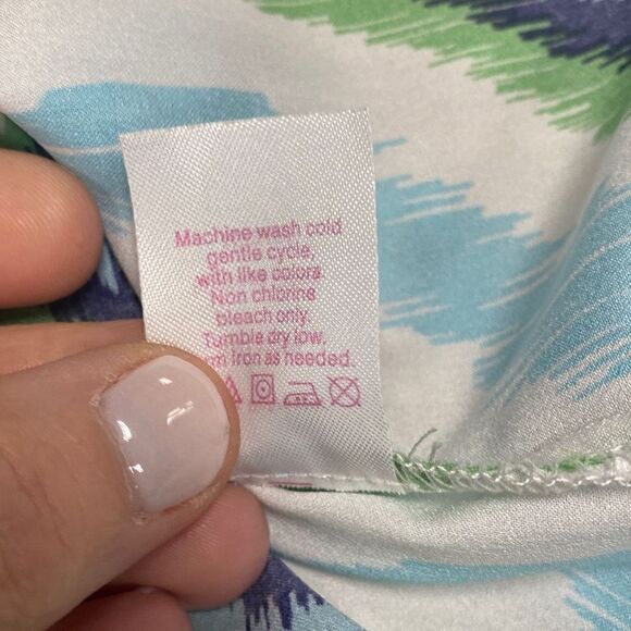 Macbeth Collection by Margaret Josephs Teal Blue & Green Tank Top Size Medium - Picture 6 of 6